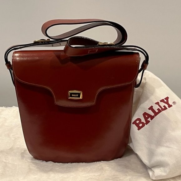 Bally Handbags - Vintage BALLY Structured Cognac Brown Leather Bag